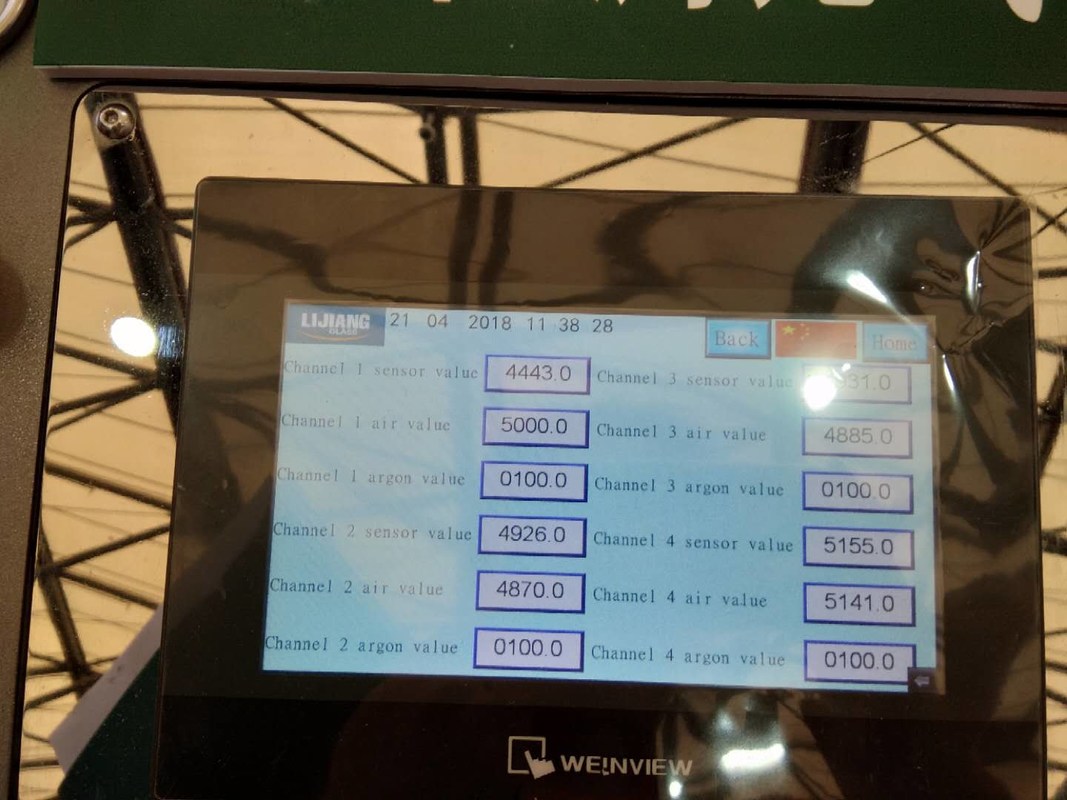 Máquina de enchimento manual do gás do argônio com o tela táctil para fazer o vidro da vitrificação dobro