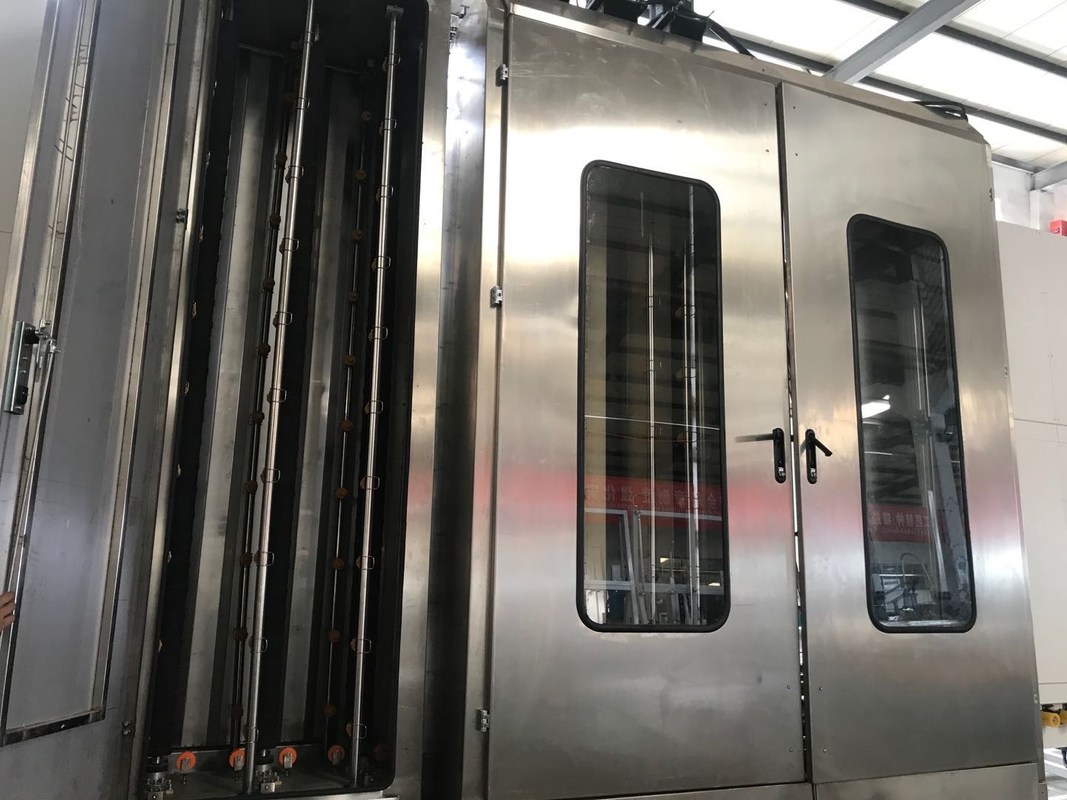 Máquina de lavar de vidro vertical do grande tamanho automático com as 6 escovas macias dos PCes